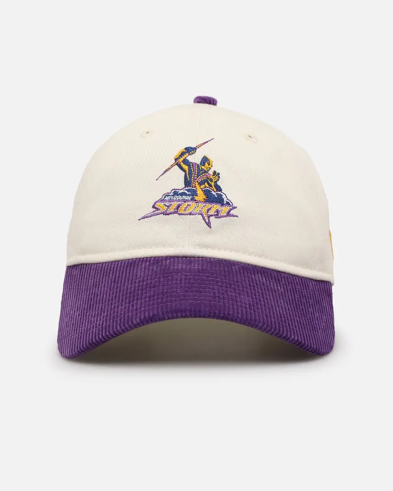 New Era Melbourne Storm 'Nrl Retro Corduroy Logo' 9Twenty Strapback Chrome White 1
