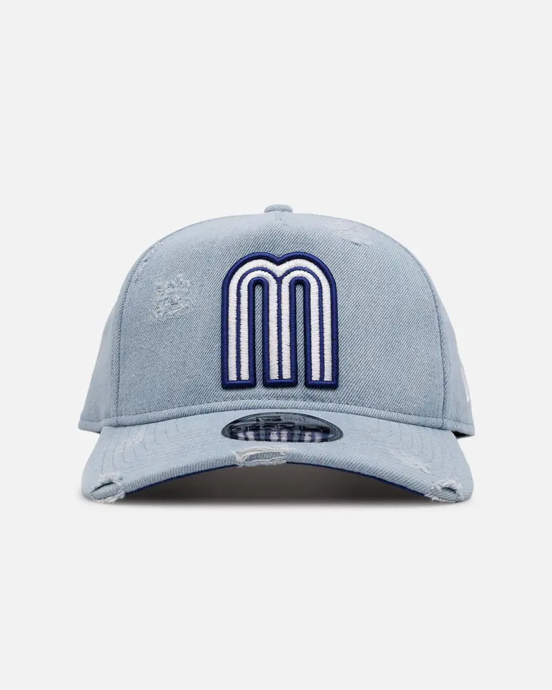 New Era Mexico National Baseball Team 'Distressed Denim' 9Forty A-Frame Snapback Light Wash Denim 1