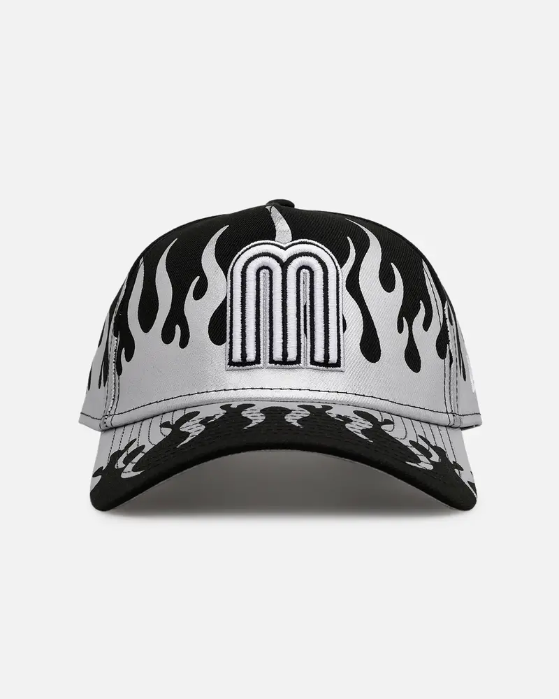 New Era Mexico National Baseball Team 'Metallic Flames' 9Forty A-Frame Snapback Black/Silver 1