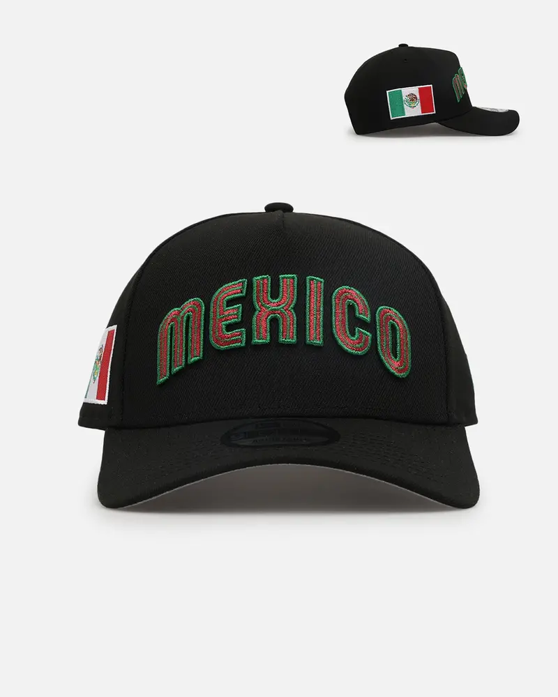 New Era Mexico National Baseball Team 'Metallic Wordmark' 9Forty A-Frame Snapback Black 1