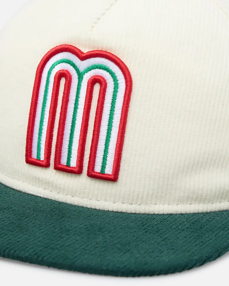 New Era Mexico National Baseball Team 'Mexican Cord Golfer' Corduroy Golfer Snapback Chrome 2