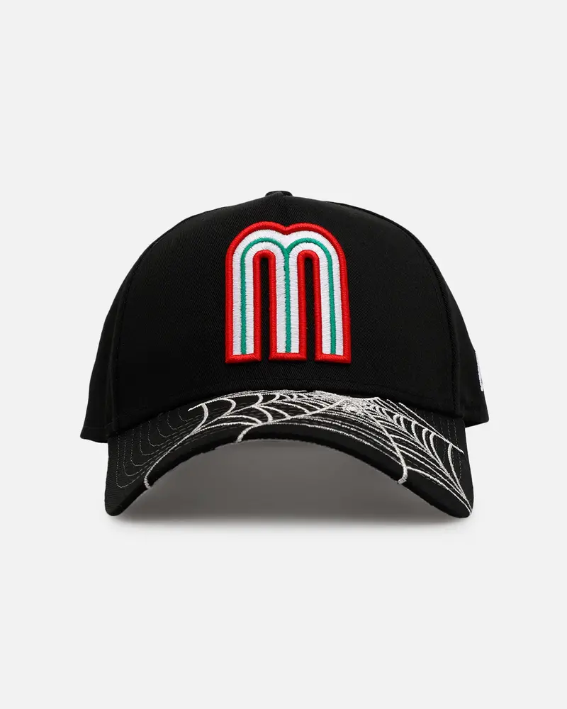 New Era Mexico National Baseball Team'spider Web Visor' 9Forty A-Frame Snapback Black 1