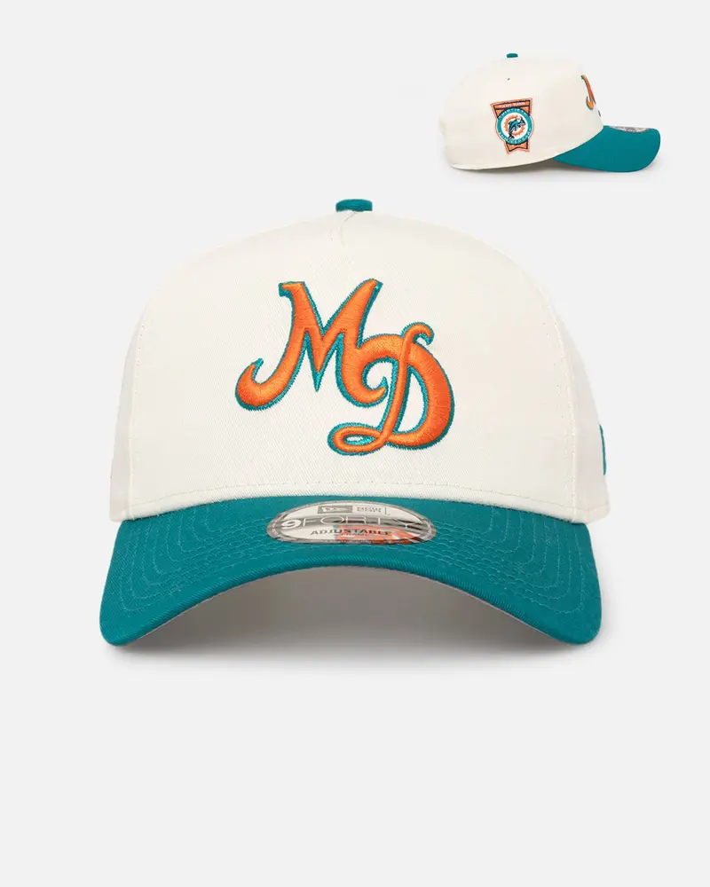 New Era Miami Dolphins 'Nfl City Originals' 9Forty A-Frame Snapback Chrome White/Otc 1
