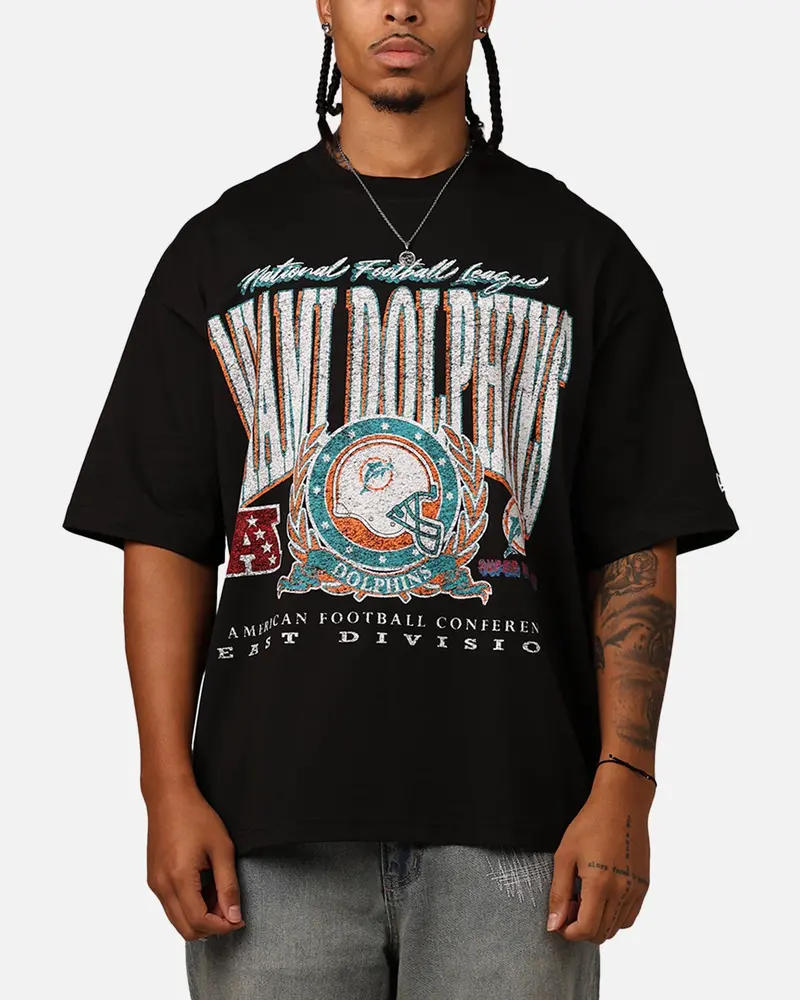 New Era Miami Dolphins Oversized Essentials T-Shirt Black 1