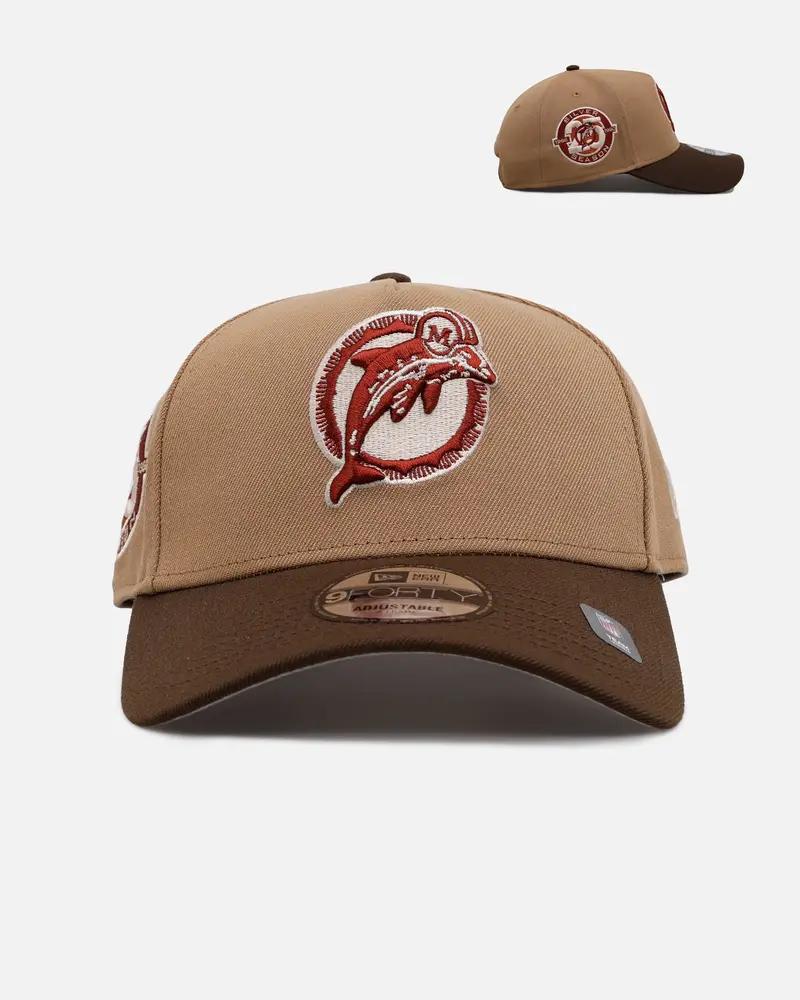 New Era Miami Dolphins 'Thanksgiving Football' 9Forty A-Frame Snapback Khaki 1