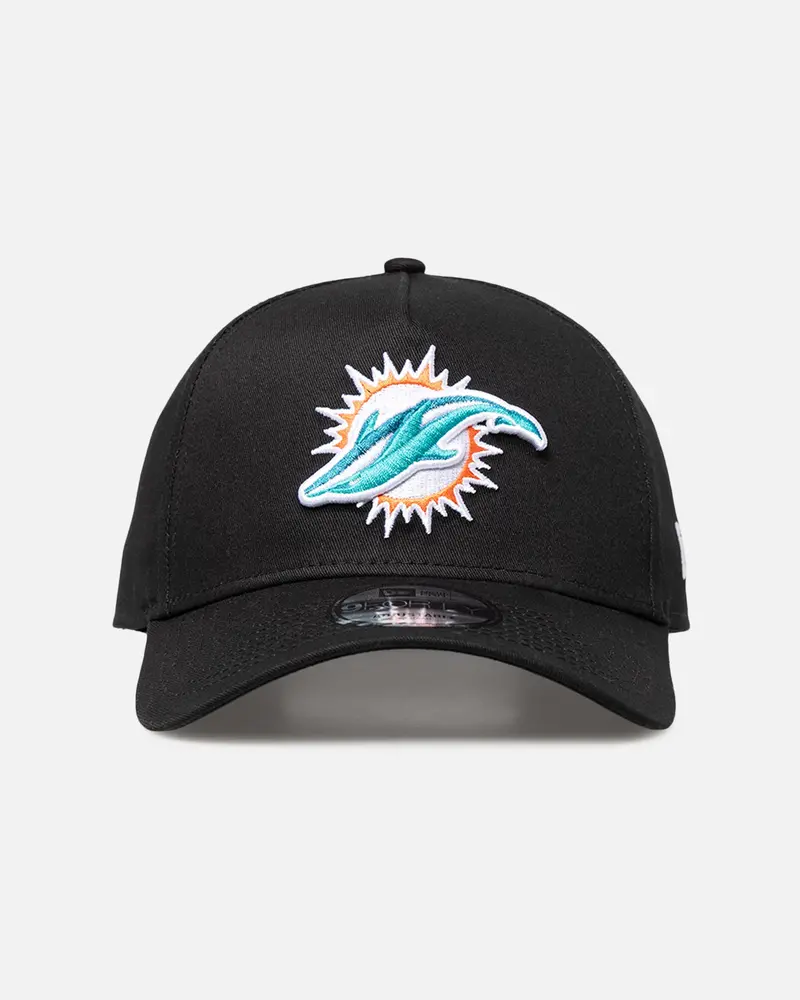 New Era Miami Dolphins 'Upside Down Logo' 9Forty A-Frame Snapback Black/Official Team Color 1