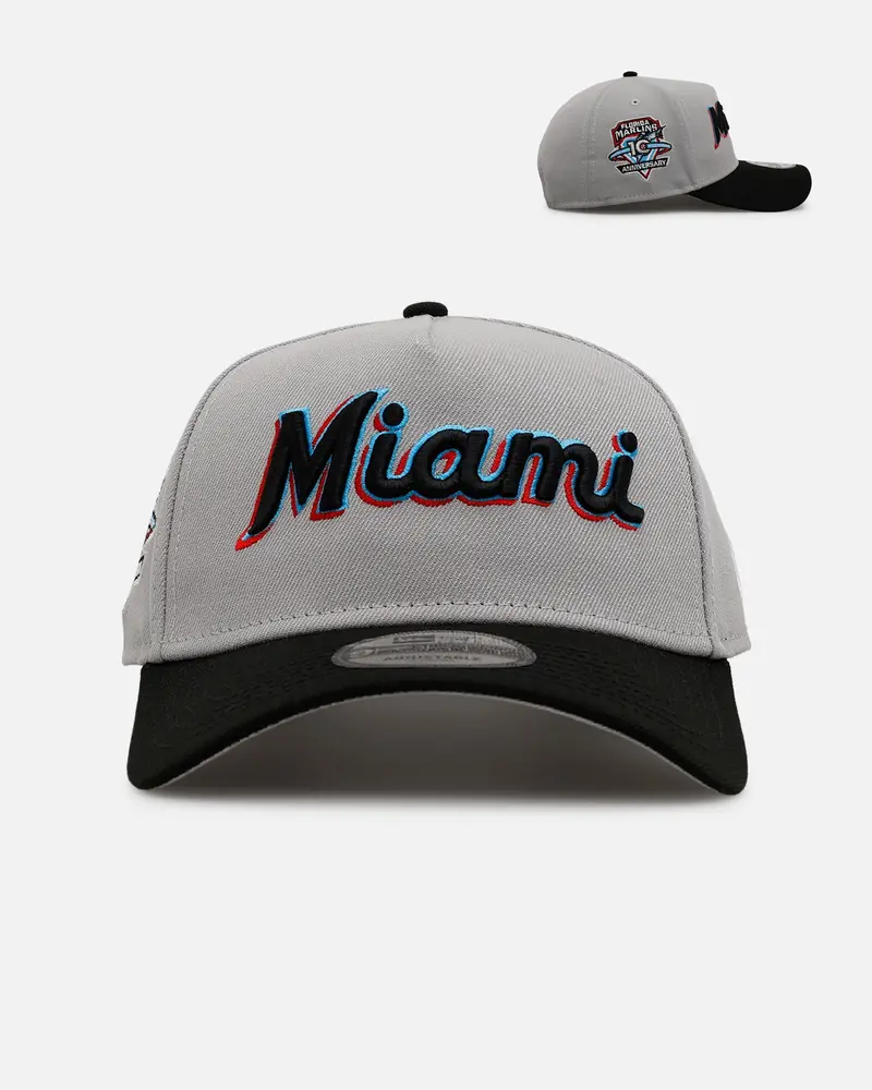 New Era Miami Marlins 'Away Greys' 9Forty A-Frame Snapback Grey 1