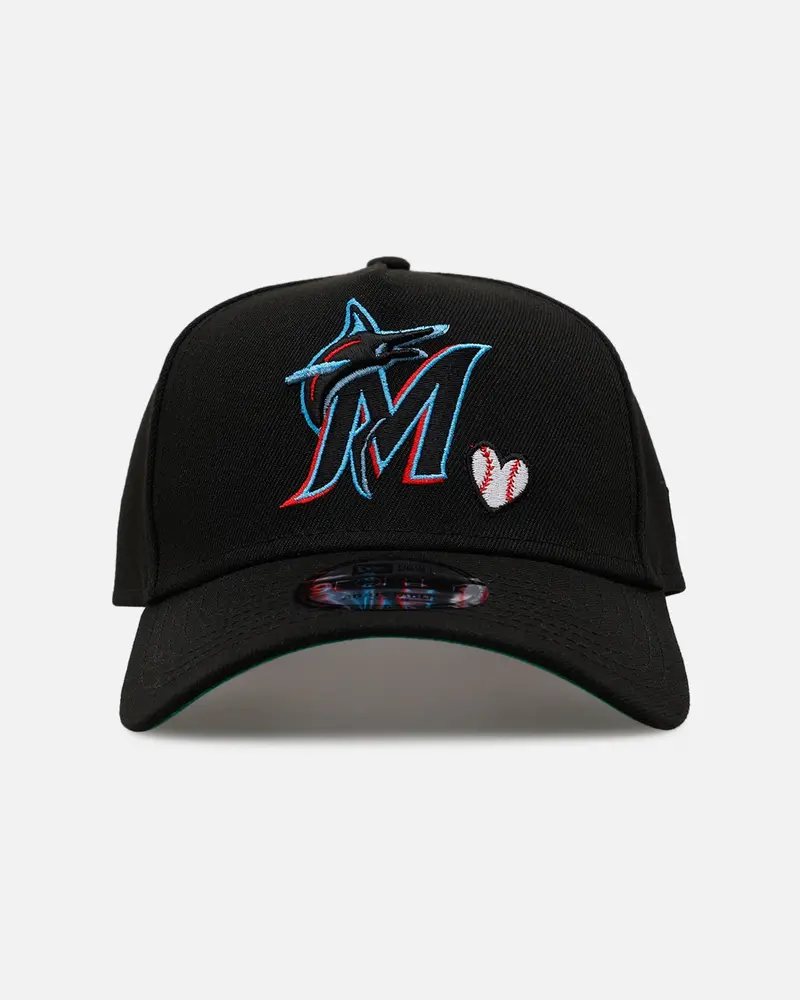 New Era Miami Marlins 'Baseball Hearts' 9Forty A-Frame Snapback Official Team Color 1