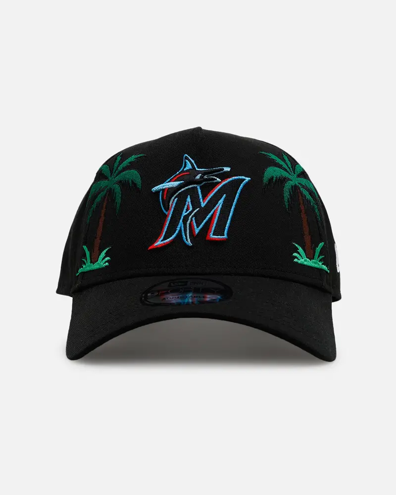 New Era Miami Marlins 'Palm Trees' 9Forty A-Frame Snapback Official Team Color 1