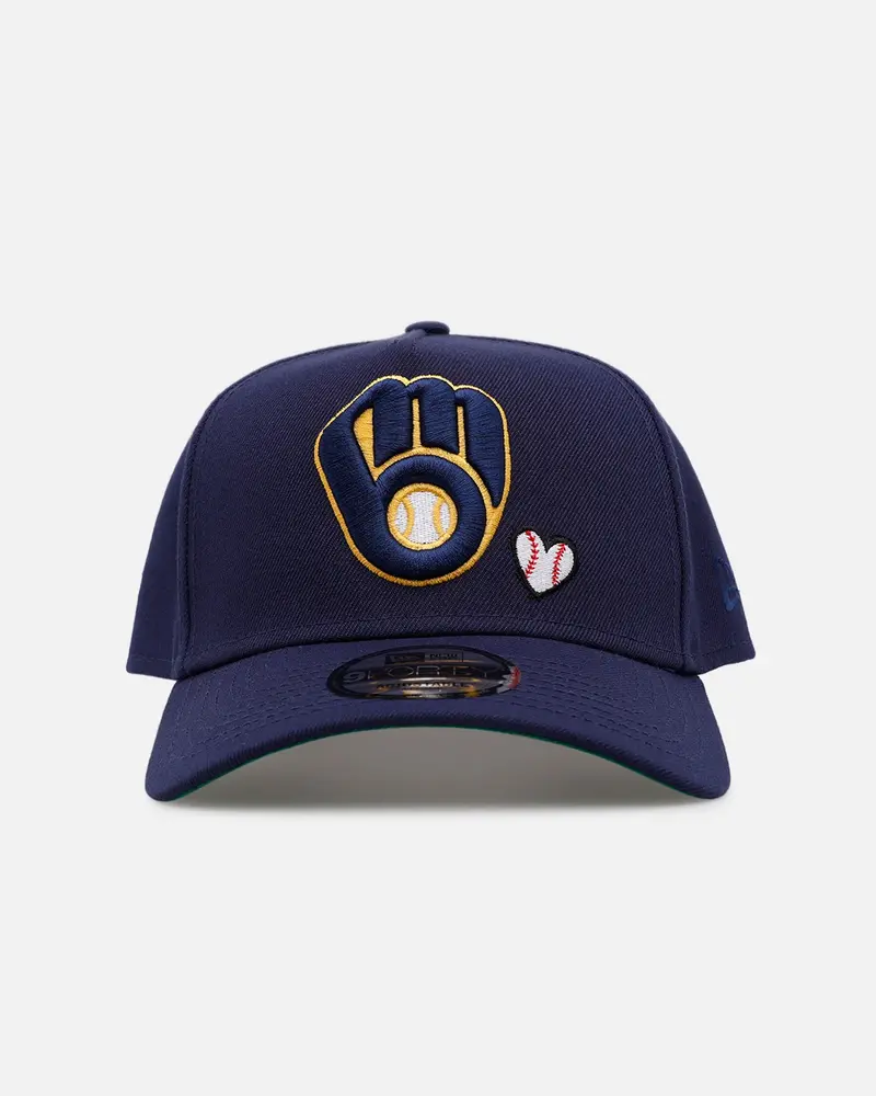 New Era Milwaukee Brewers 'Baseball Hearts' 9Forty A-Frame Snapback Official Team Color 1