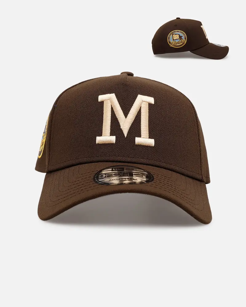 New Era Milwaukee Brewers 'Stay Classy' 9Forty A-Frame Snapback Walnut 1
