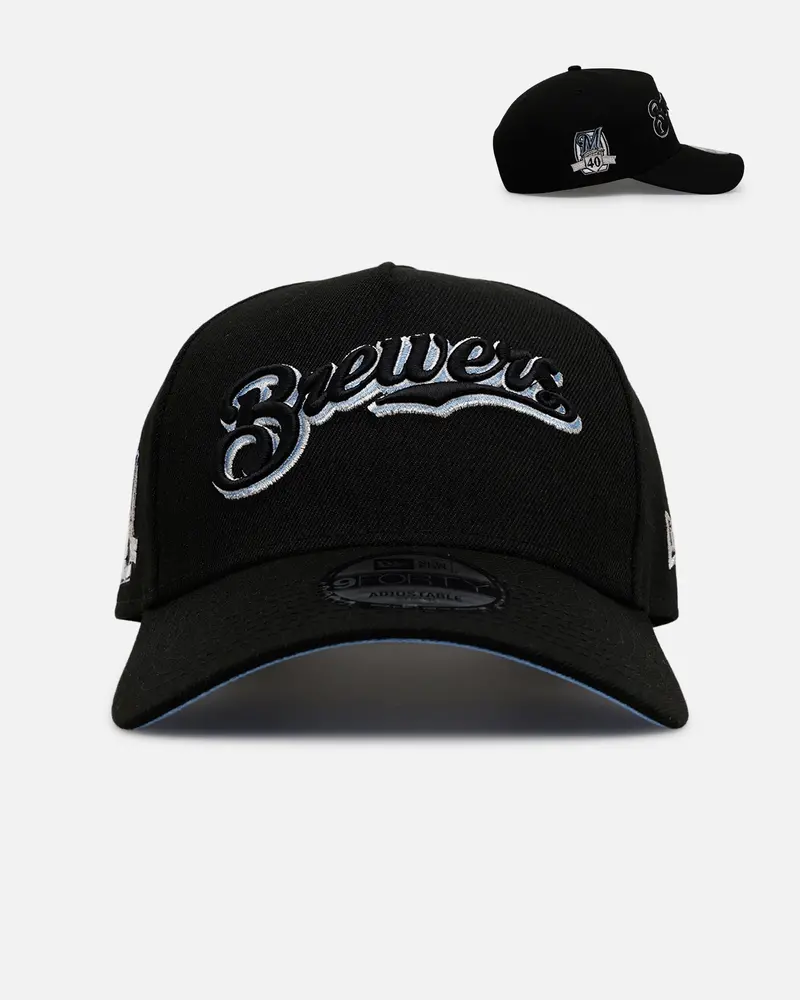 New Era Milwaukee Brewers 'Wrestlepack' 9Forty A-Frame Snapback Black 1