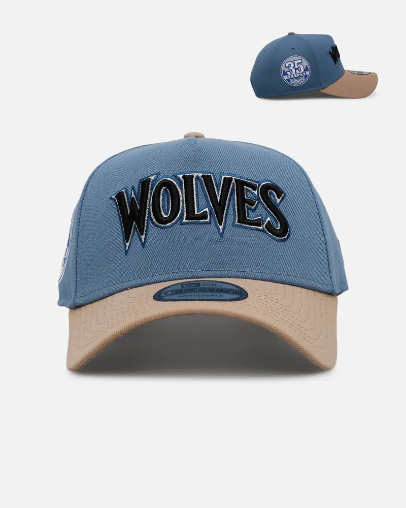 New Era Minnesota Timberwolves 'Easy Breezy' 9Forty A-Frame Snapback Blue/Tan 1
