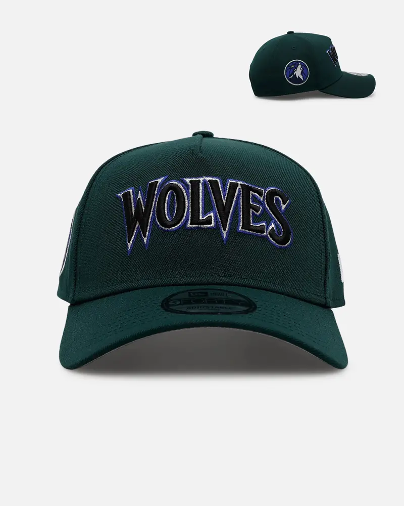 New Era Minnesota Timberwolves 'Evergreen' 9Forty A-Frame Snapback Dark Green 1