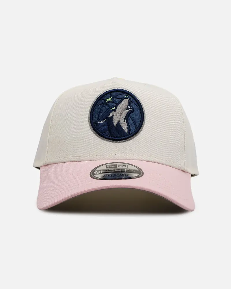 New Era Minnesota Timberwolves 'Pink Lemonade' 9Forty A-Frame Snapback Pink/Yellow 1