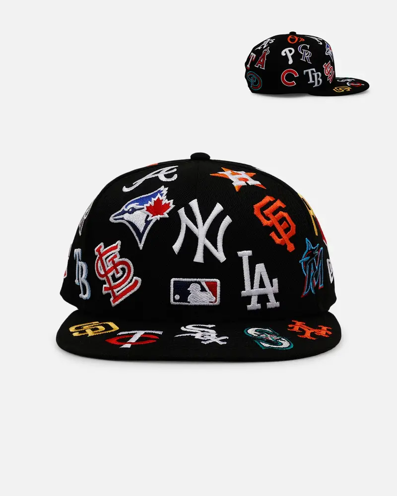 New Era Mlb All Over 59Fifty Fitted Black 1