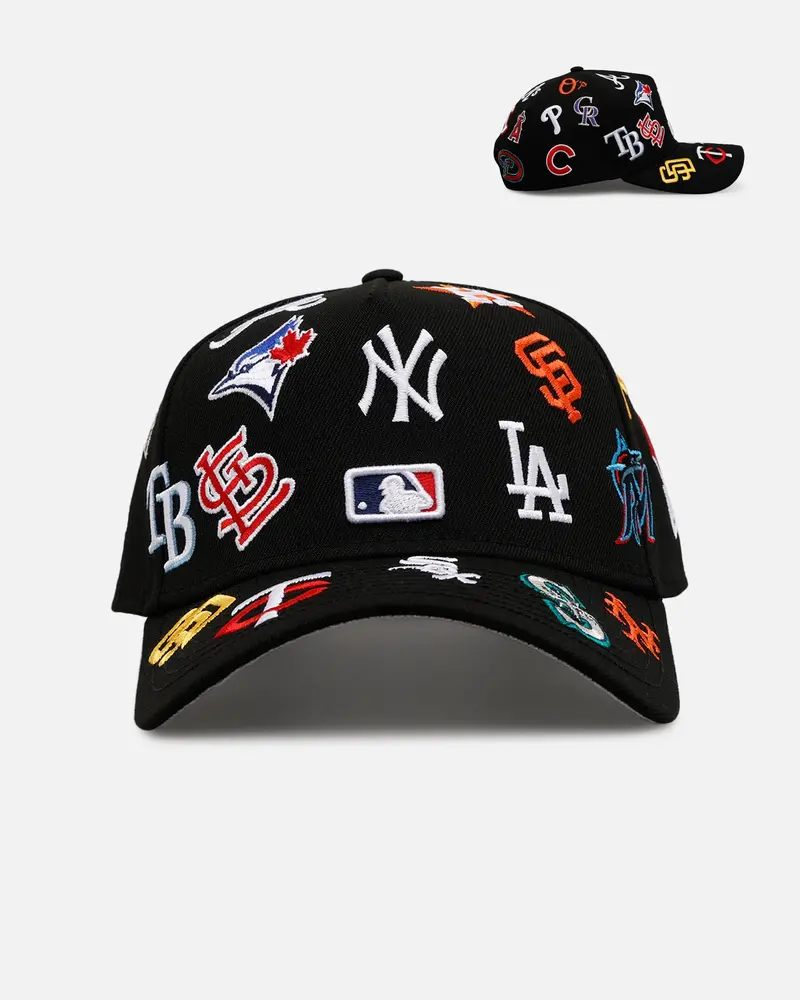 New Era Mlb All Over 9Forty A-Frame Snapback Black 1