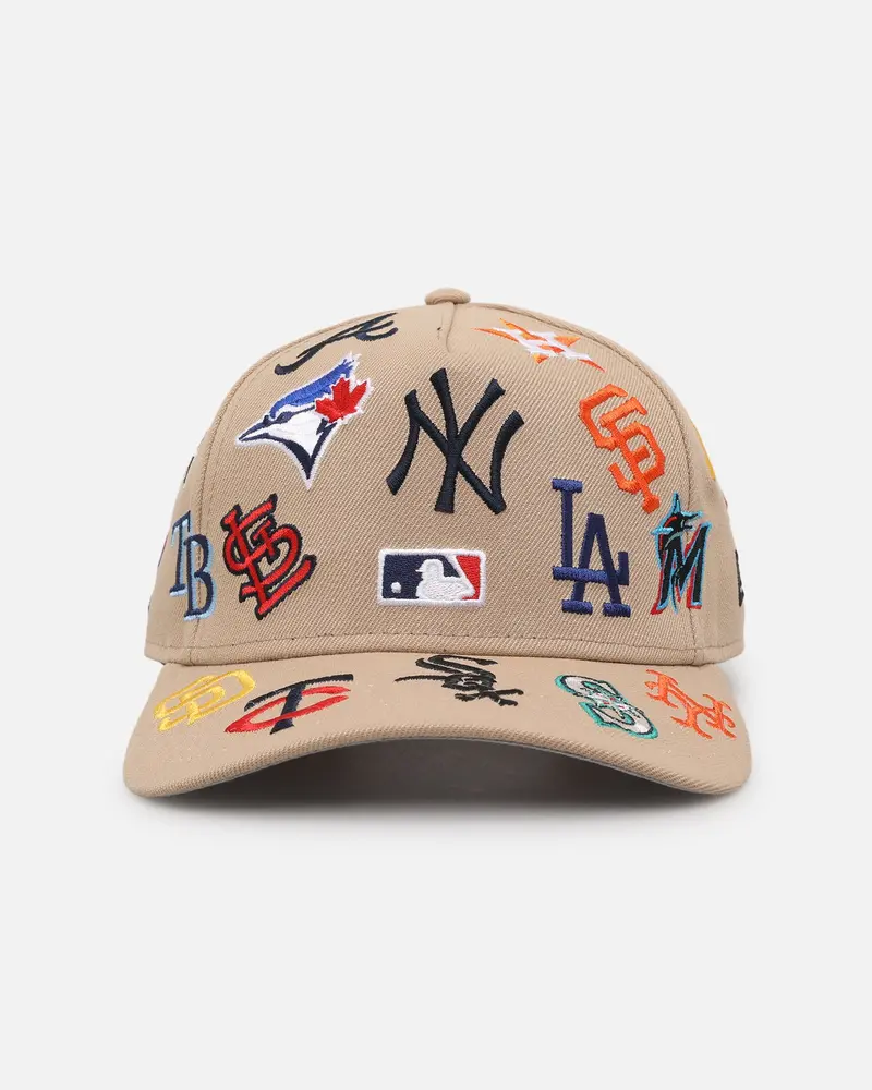 New Era Mlb 'All Over Leagues' 9Forty A-Frame Snapback Camel 1
