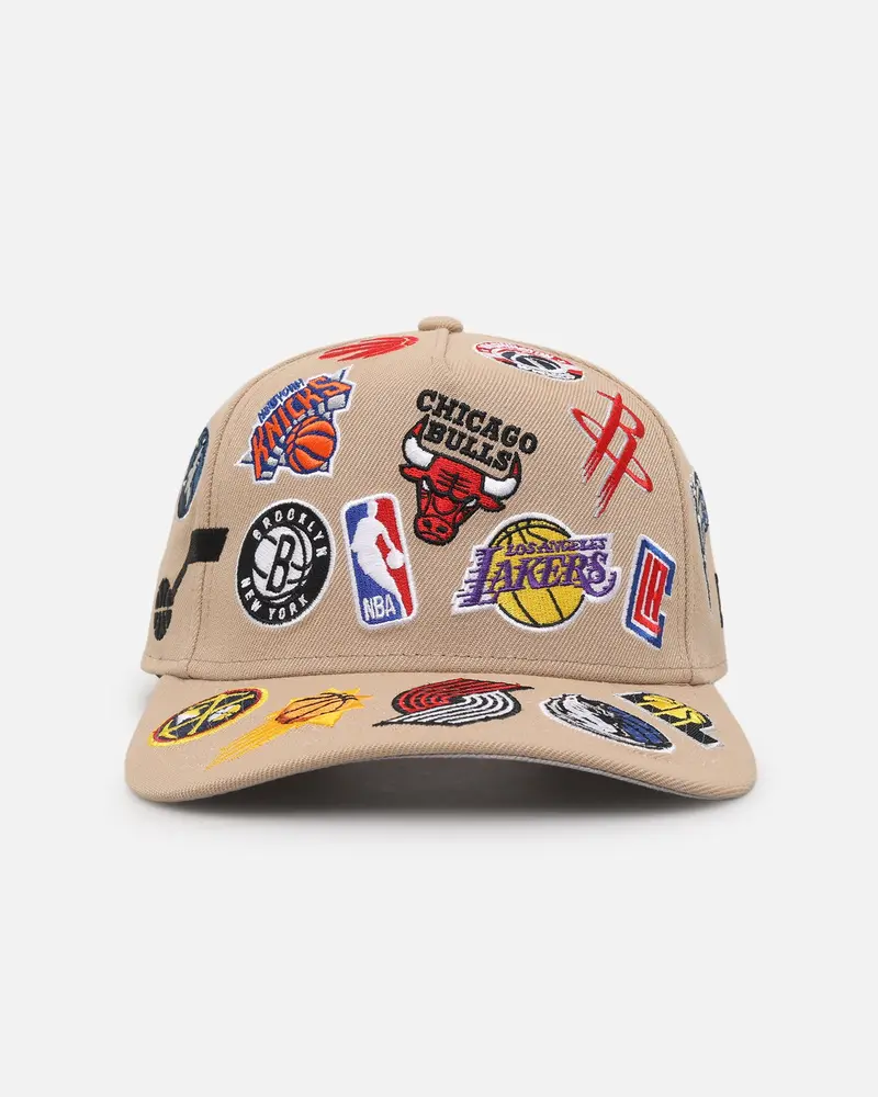 New Era Nba 'All Over Leagues' 9Forty A-Frame Snapback Camel 1