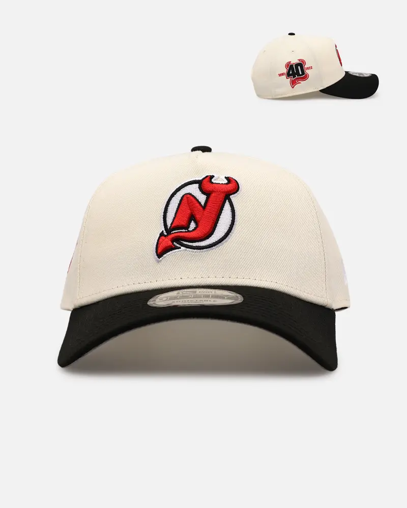 New Era New Jersey Devils 'Team Color Visor' 9Forty A-Frame Snapback Chrome/Official Team Color 1