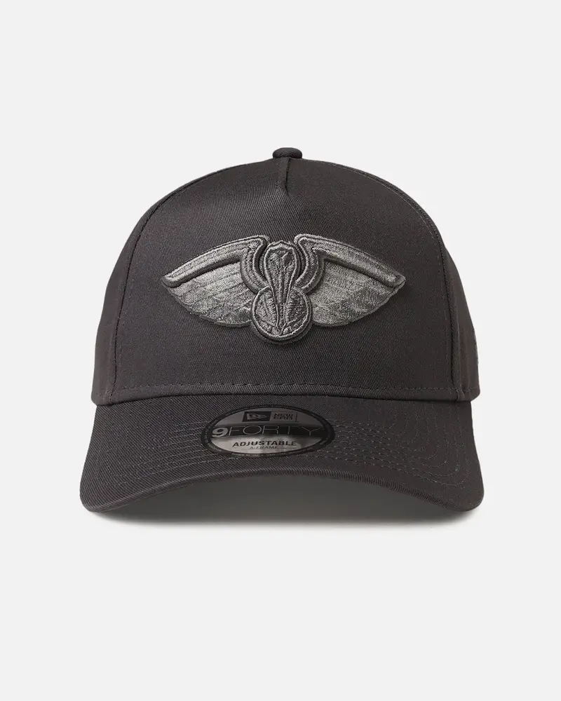 New Era New Orleans Pelicans 9Forty A-Frame Snapback Graphite 1