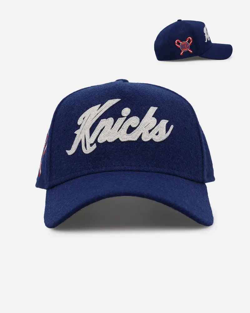 New Era New York Knicks 'Candy Cane Side Patch' 9Forty A-Frame Snapback Official Team Color 1