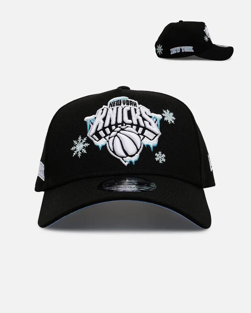 New Era New York Knicks 'Cold As Ice' 9Forty A-Frame Snapback Black 1