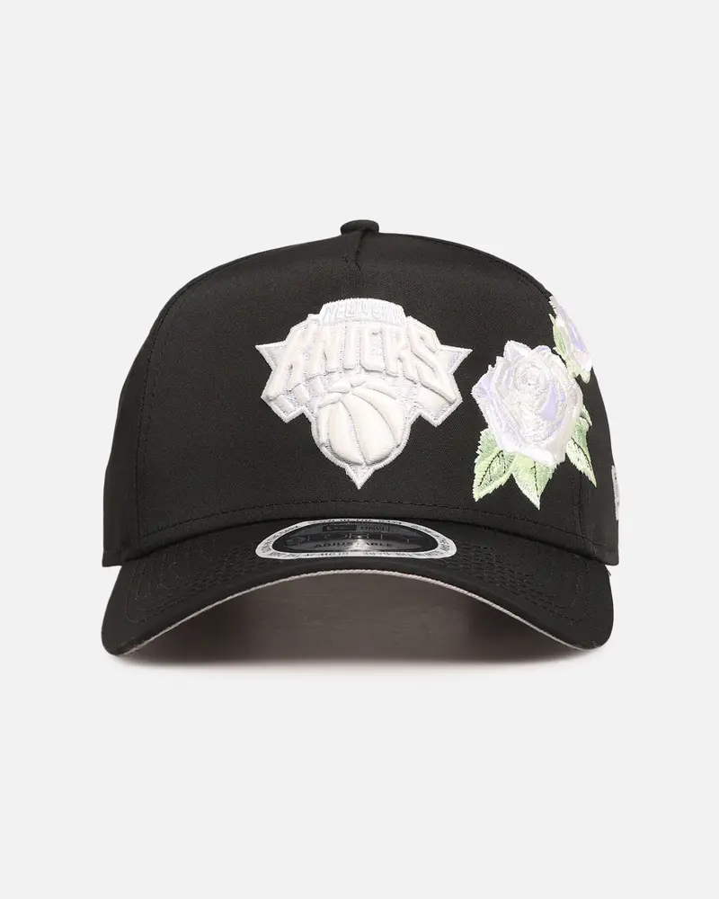 New Era New York Knicks 'Glow Rose' 9Forty A-Frame Snapback Black 1