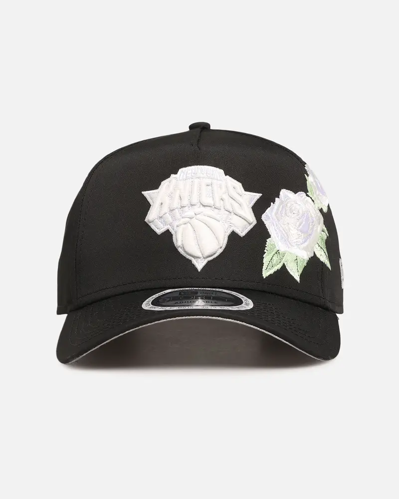 New Era New York Knicks 'Glow Rose' 9Forty A-Frame Snapback Black 2