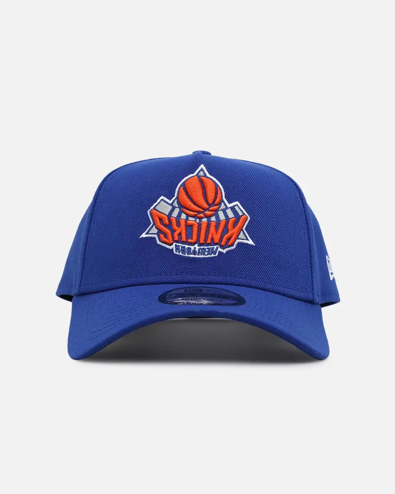 New Era New York Knicks 'Upside Down Nba' 9Forty A-Frame Snapback Blue 1