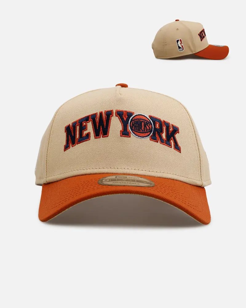 New Era New York Knicks 'Vintage' 9Forty A-Frame Snapback Vegas Gold 1