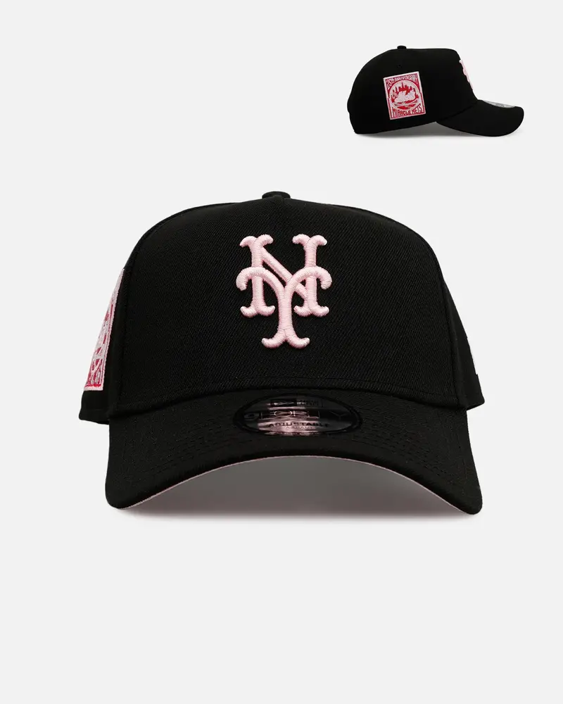 New Era New York Mets 'Black And Pink' 9Forty A-Frame Snapback Black/Pink 1