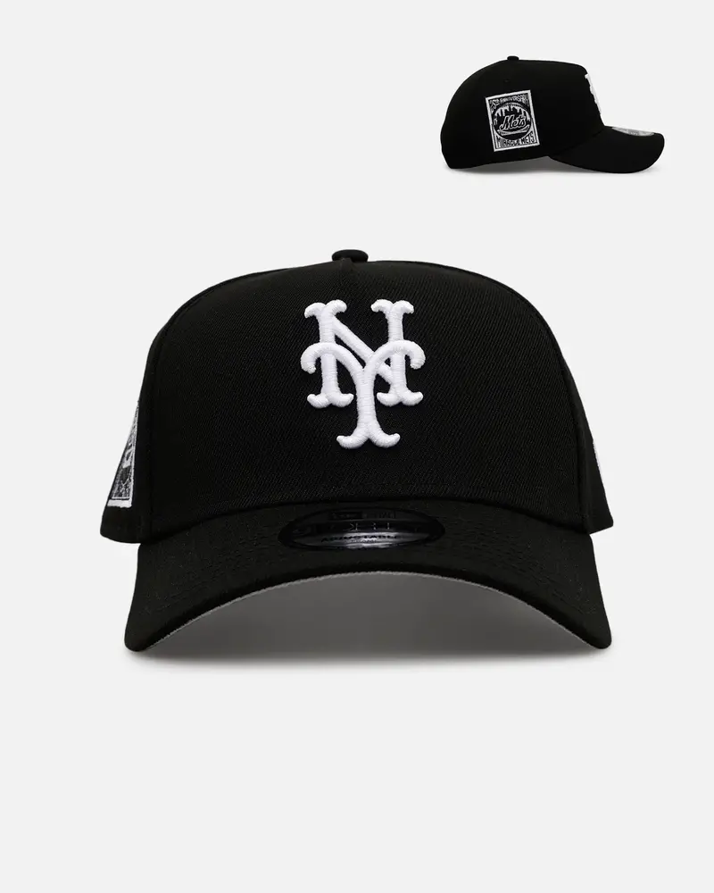 New Era New York Mets 'Black And White' 9Forty A-Frame Snapback Black/White 1