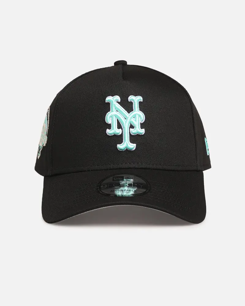 New Era New York Mets 'Black Aqua' 9Forty A-Frame Snapback Black/Aqua 1