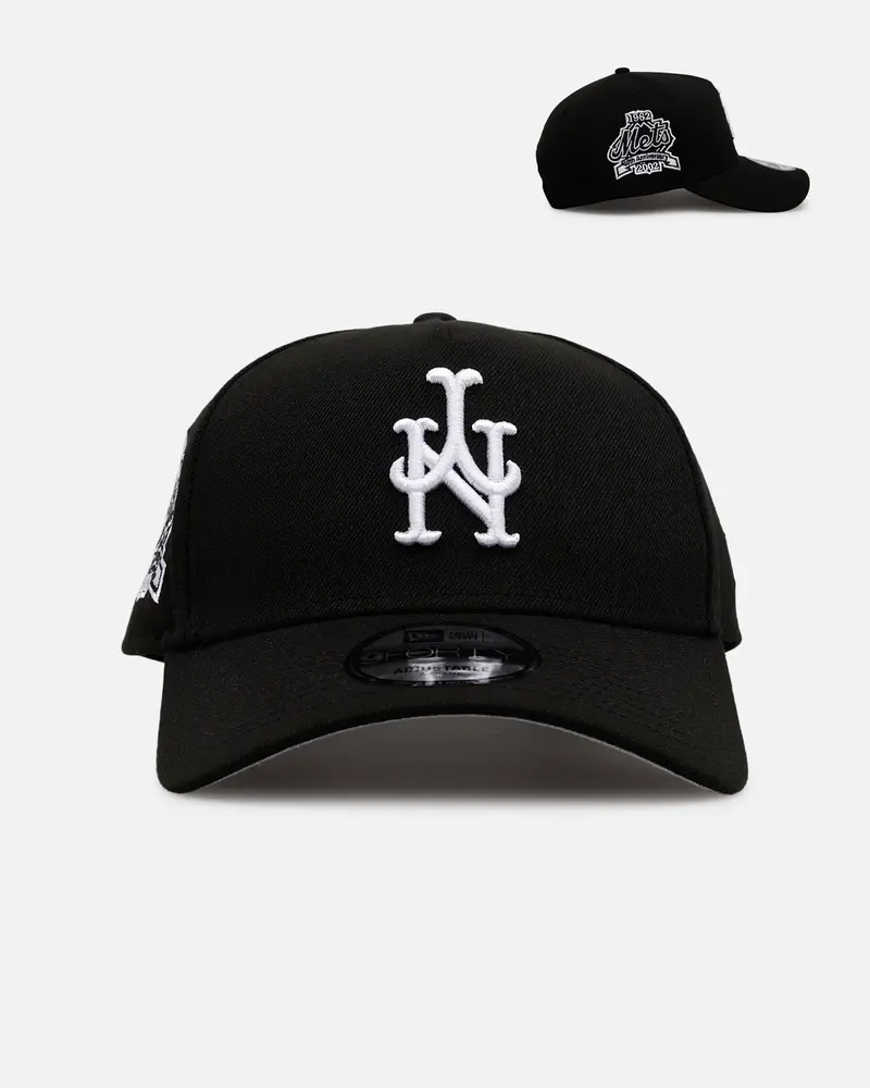 New Era New York Mets 'Black White Upside Down Logo' 9Forty A-Frame Snapback Black/White 1