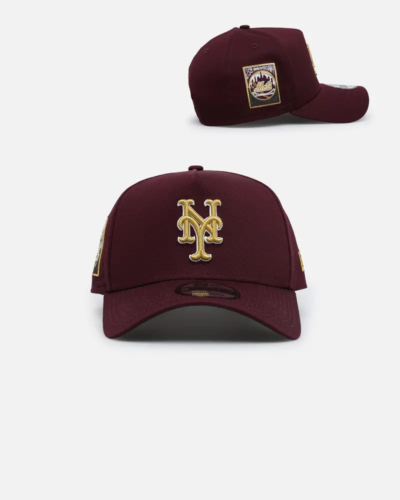 New Era New York Mets 'Golden Port' 9Forty A-Frame Snapback Dark Purple 1