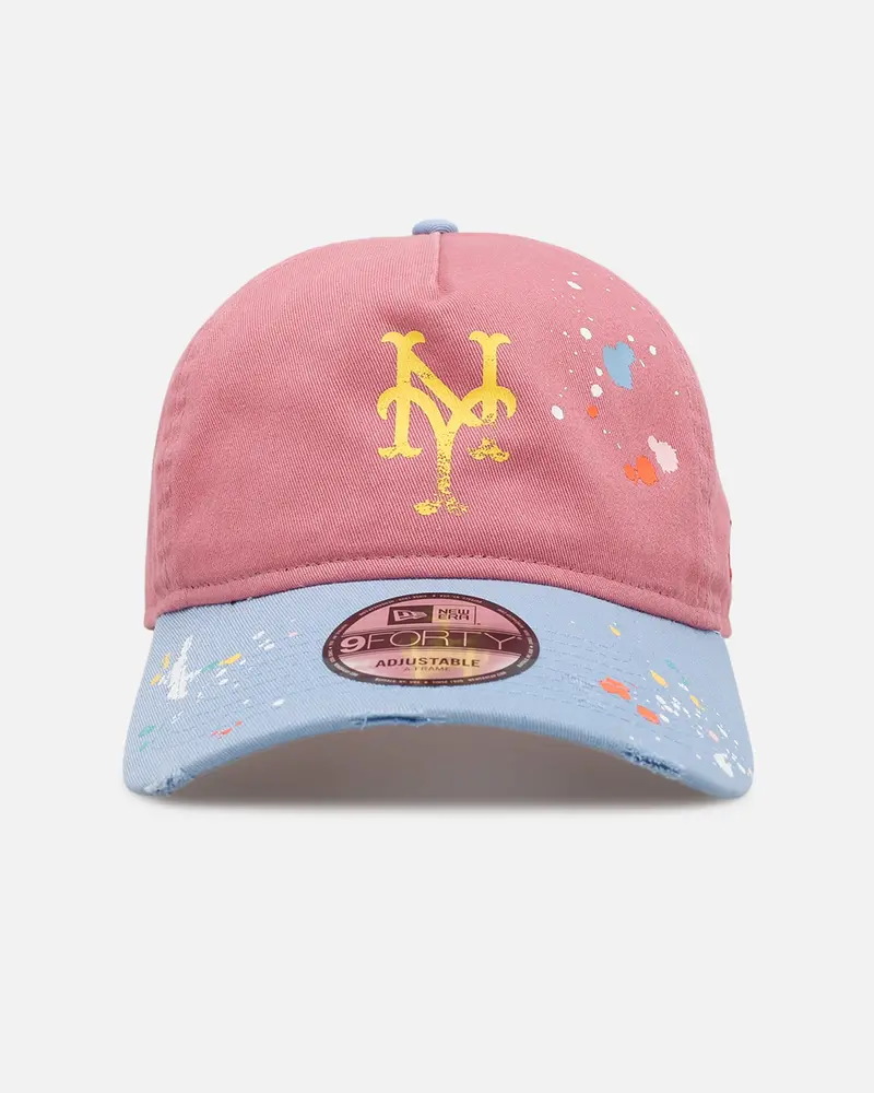 New Era  New York Mets 'Seasoned' 9Forty A-Frame Strapback Pink/Blue 1