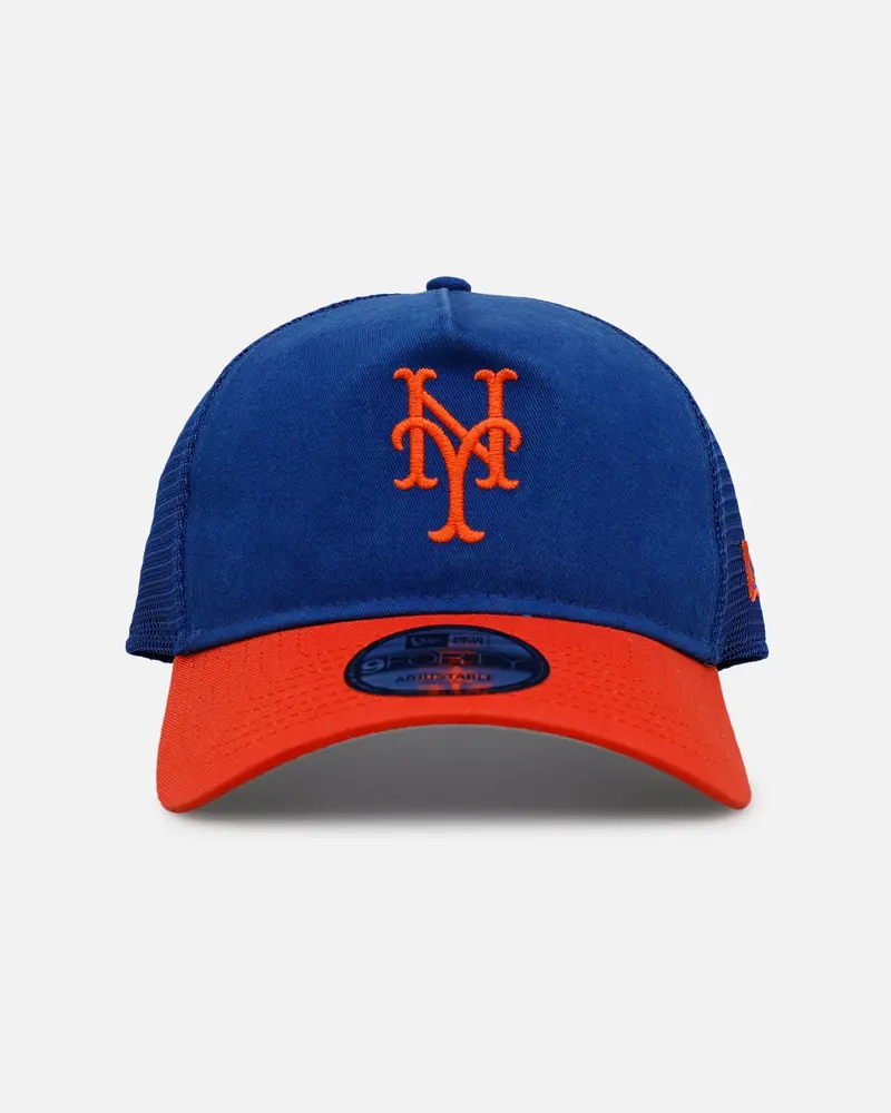 New Era New York Mets 'Washed Truckers' 9Forty A-Frame Trucker Snapback Official Team Color 1