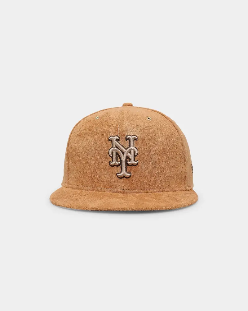 New Era New York Mets 'Wheat/Brown/Gold' Suede 59Fifty Fitted Wheat 1