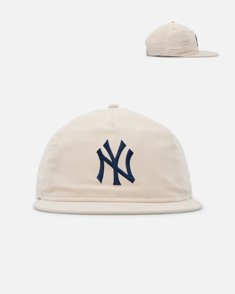 New Era New York Yankees 'Brushed Nylon Retro Crown' 9Fifty Adjustable Strapback Cream 1