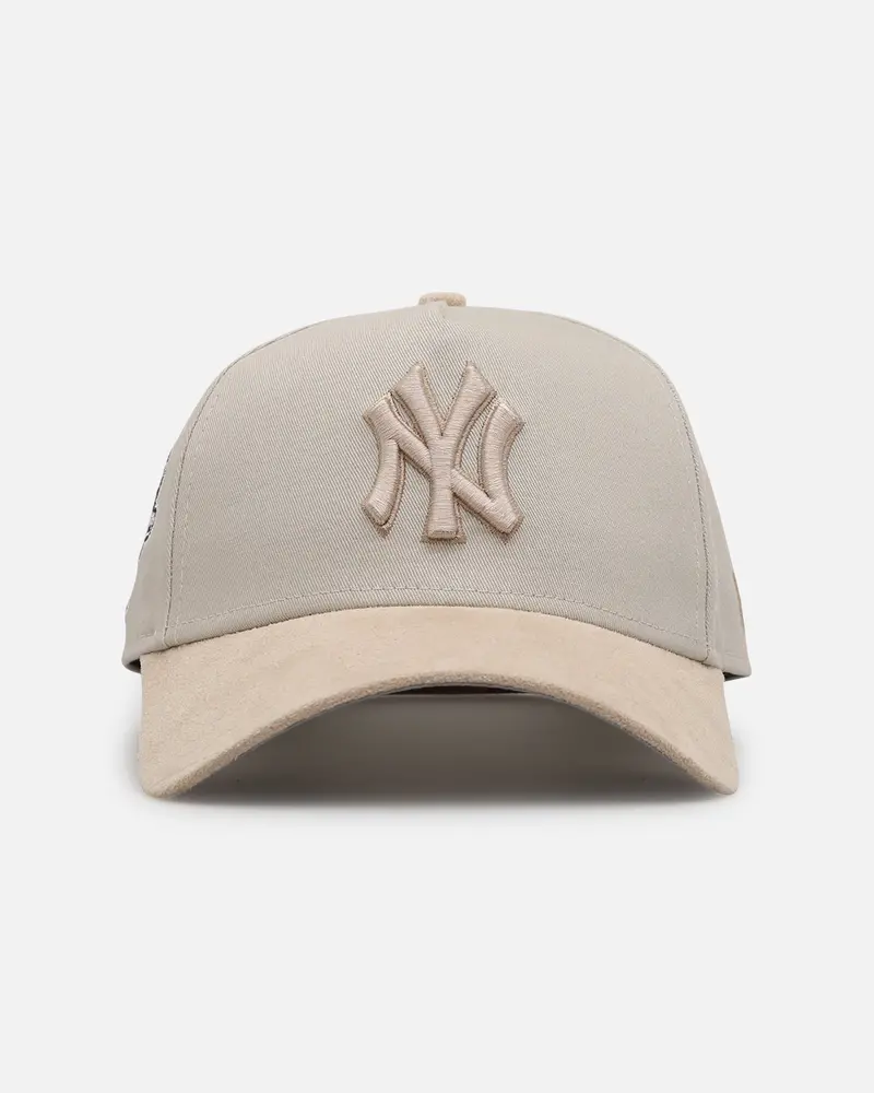 New Era New York Yankees 'Cream Suede' 9Forty A-Frame Strapback Stone/Oatmilk 1