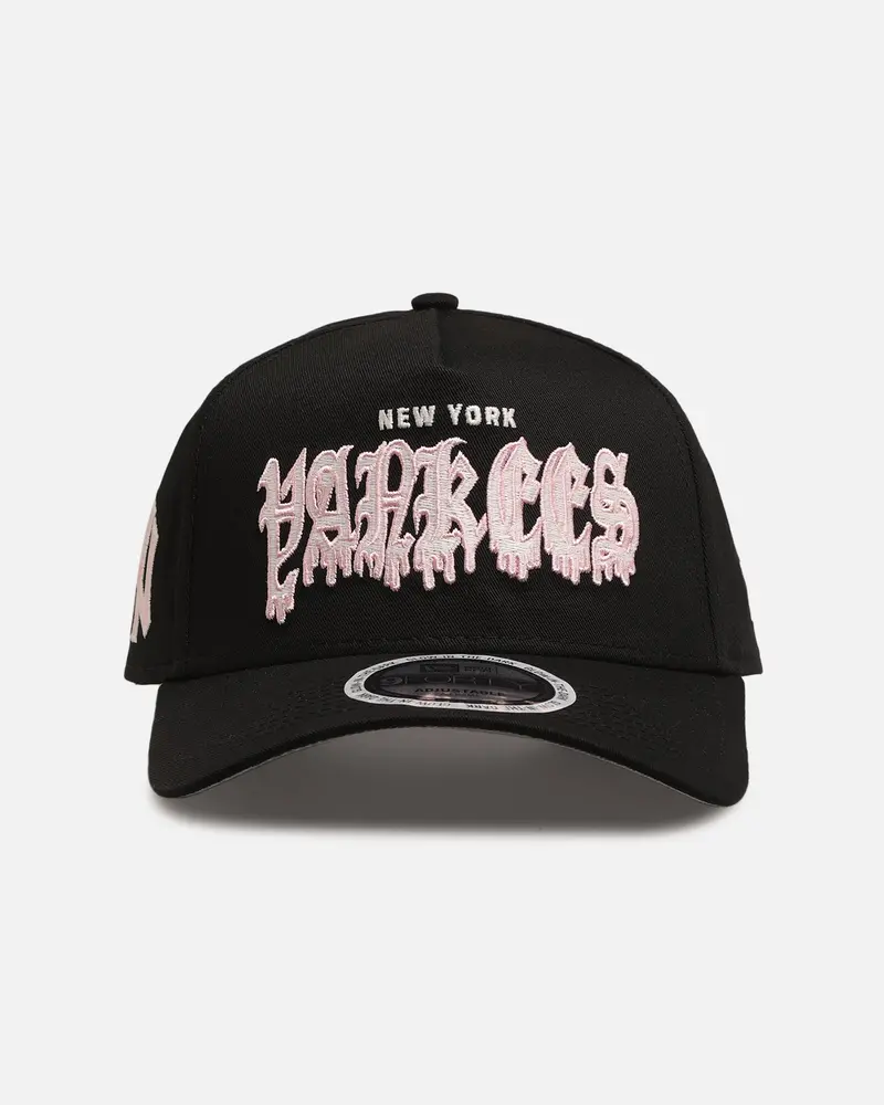 New Era New York Yankees 'Drip Glow Script' 9Forty A-Frame Snapback Black/Pink 1