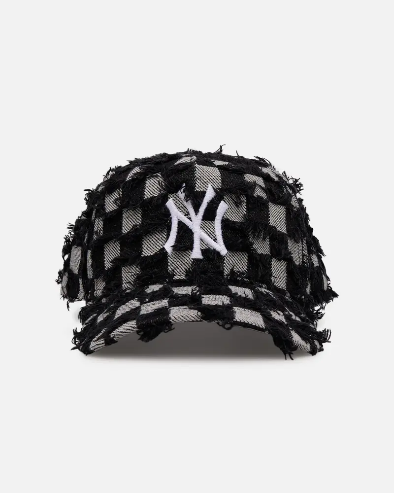 New Era New York Yankees 'Frayed Checkerboard' 9Forty A-Frame Snapback Black/Grey 1