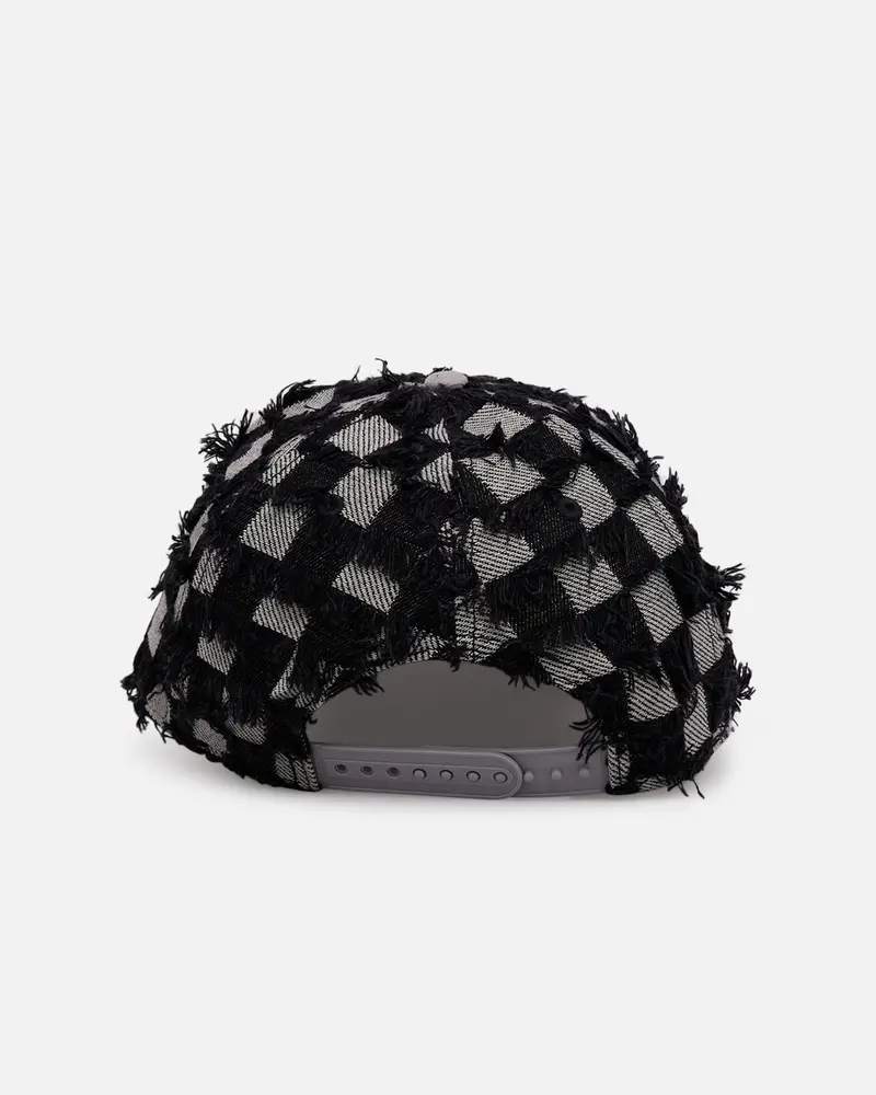 New Era New York Yankees 'Frayed Checkerboard' 9Forty A-Frame Snapback Black/Grey 2