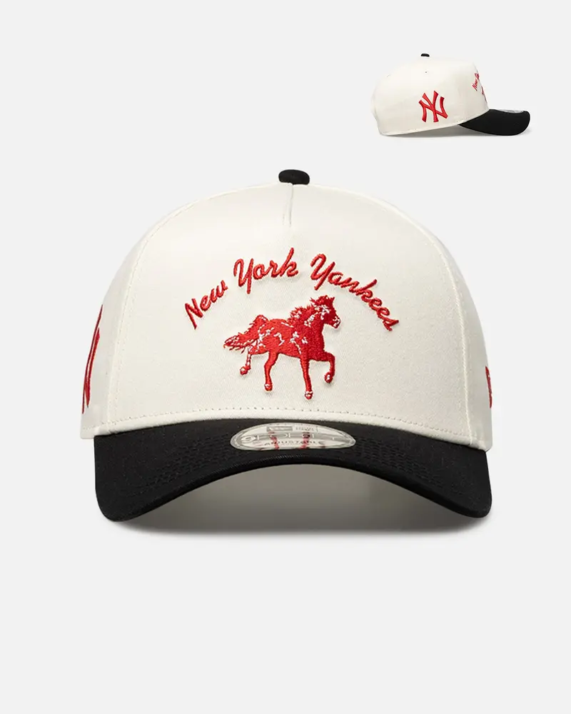 New Era New York Yankees 'Galloping Horse' 9Forty A-Frame Snapback White/Black 1