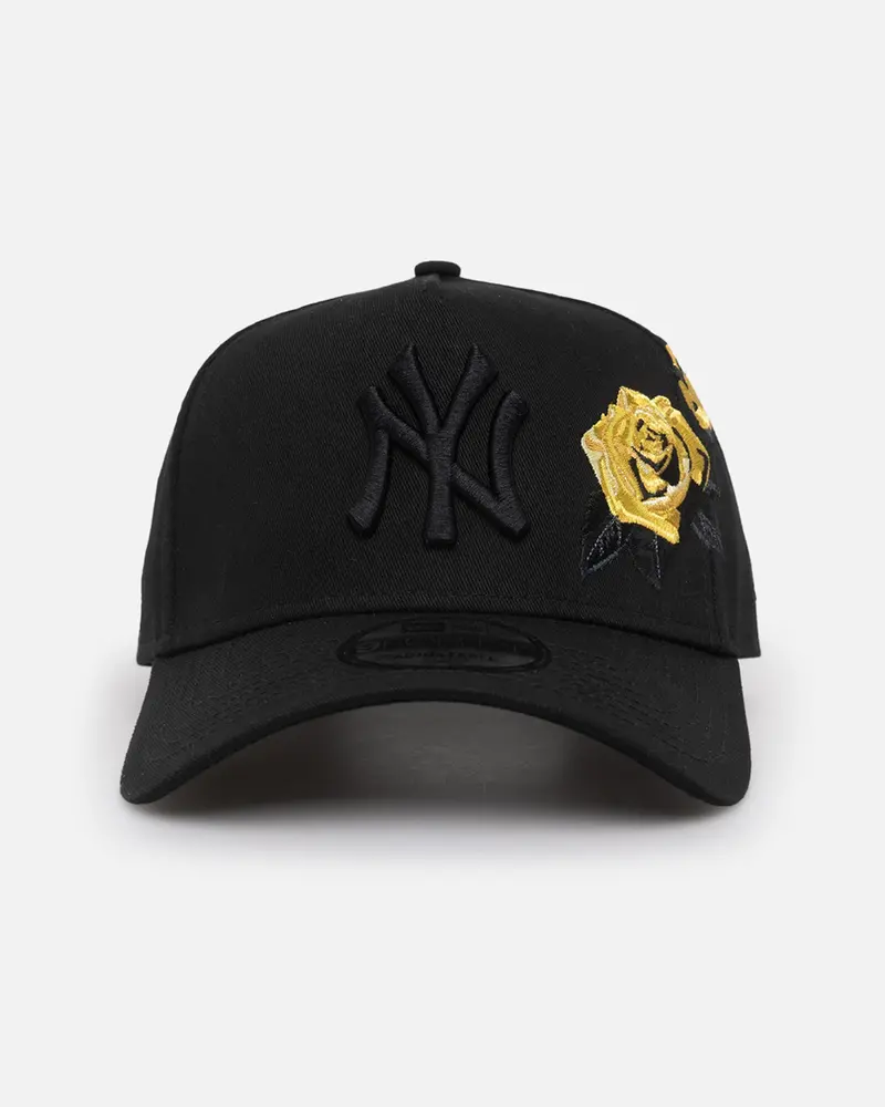 New Era New York Yankees 'Gold Rose Embroidery' 9Forty A-Frame Snapback Black/Gold 1