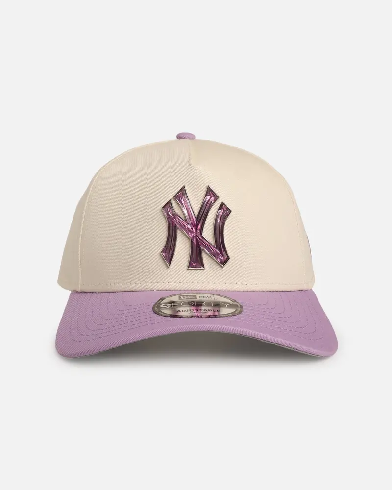 New Era New York Yankees 'Jelly Crystals Collection' 9Forty A-Frame Snapback Chrome White/Purple 1