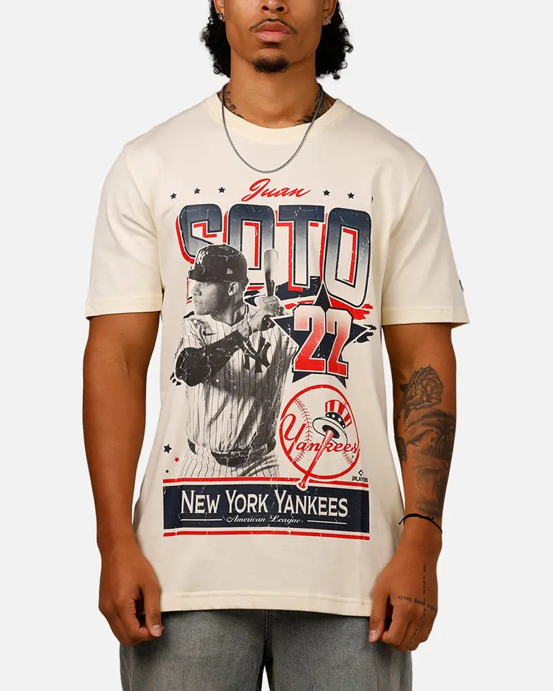 New Era New York Yankees Juan Soto T-Shirt Off White 1