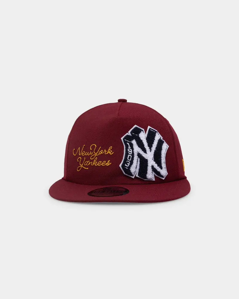 New Era New York Yankees Letterman Golfer Snapback Dark Red 1