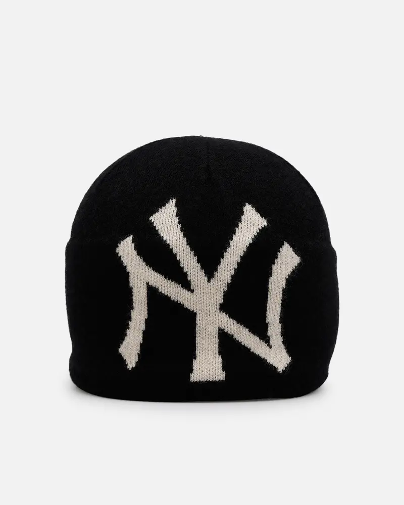 New Era New York Yankees Mega Logo Beanie Black 1